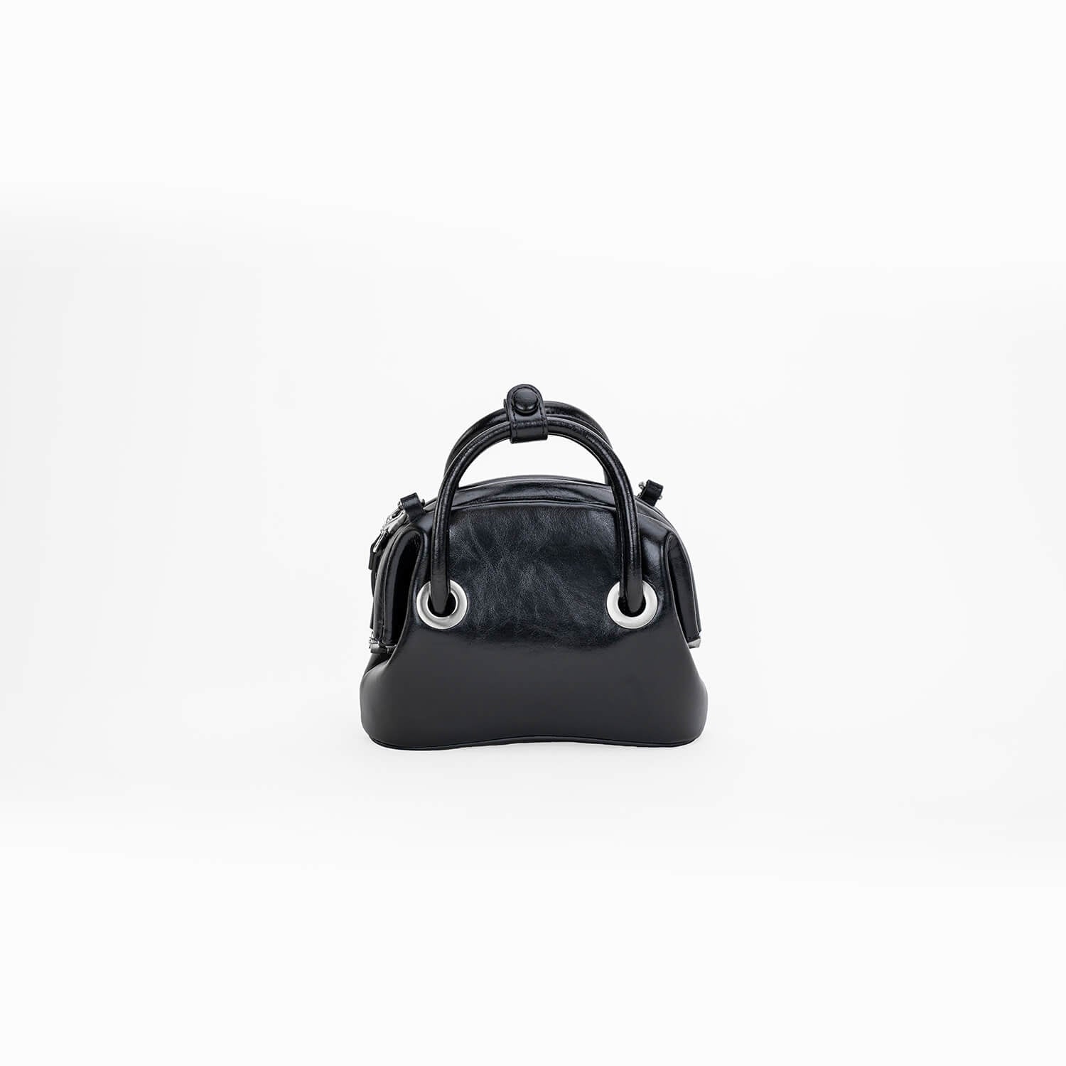 Audrey Satchel: Matte Black Designer Handbag