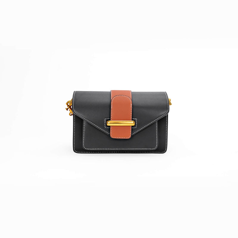 Nano Saddle Bag Black Grained Calfskin